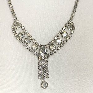 Vintage Graduated Crystal Bridal/Estate Necklace